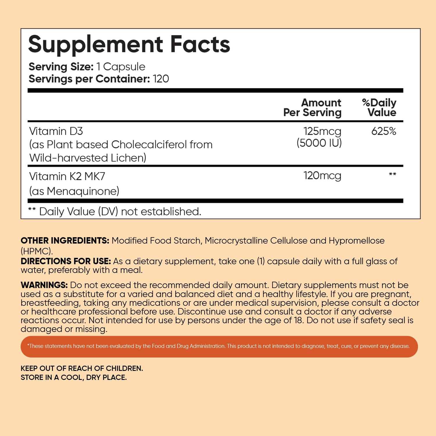Vitamin D3 + K2 Capsules