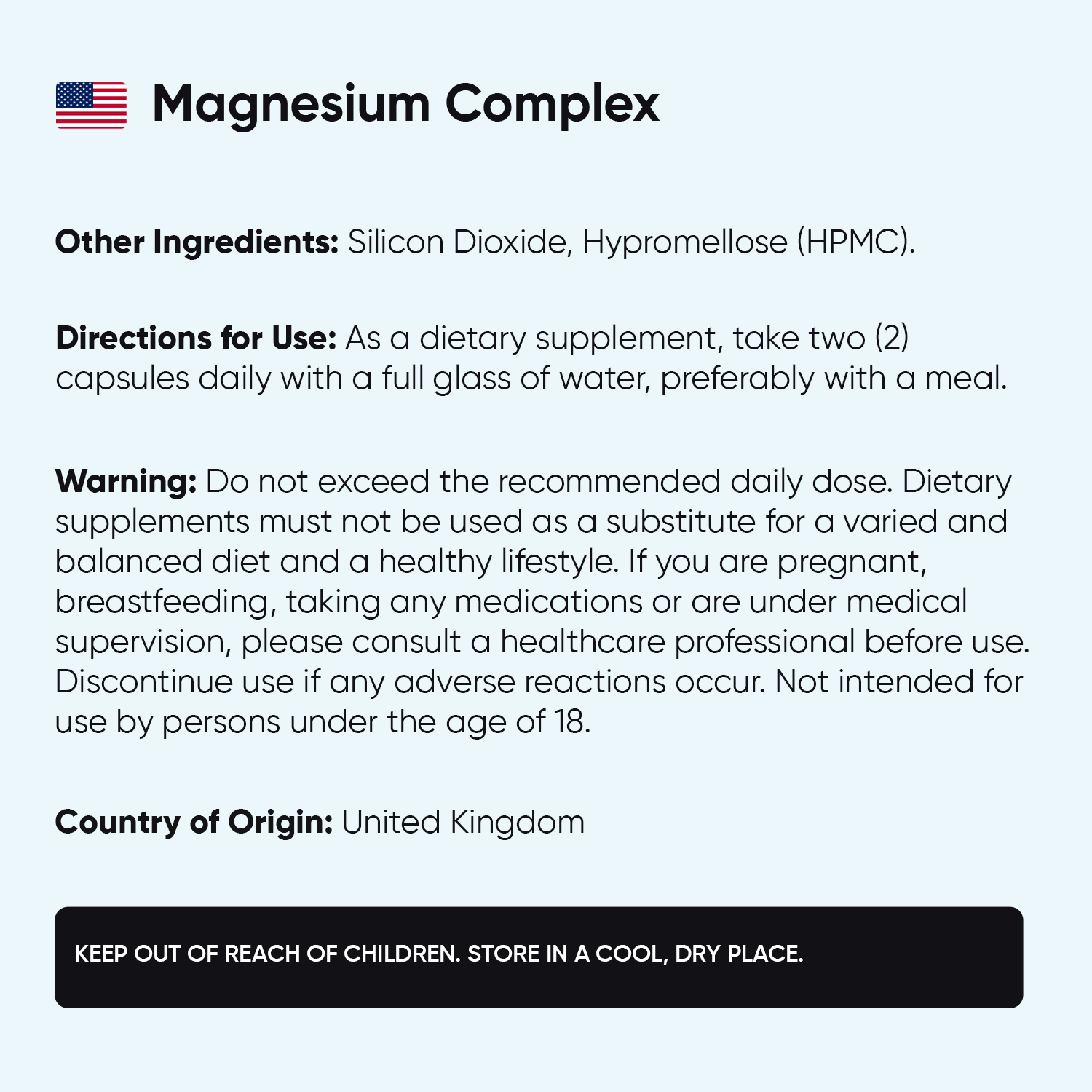 Magnesium Complex Capsules Pouch