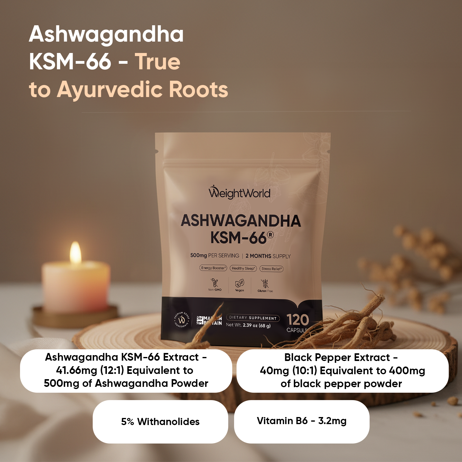Ashwagandha Extract KSM-66 Capsules