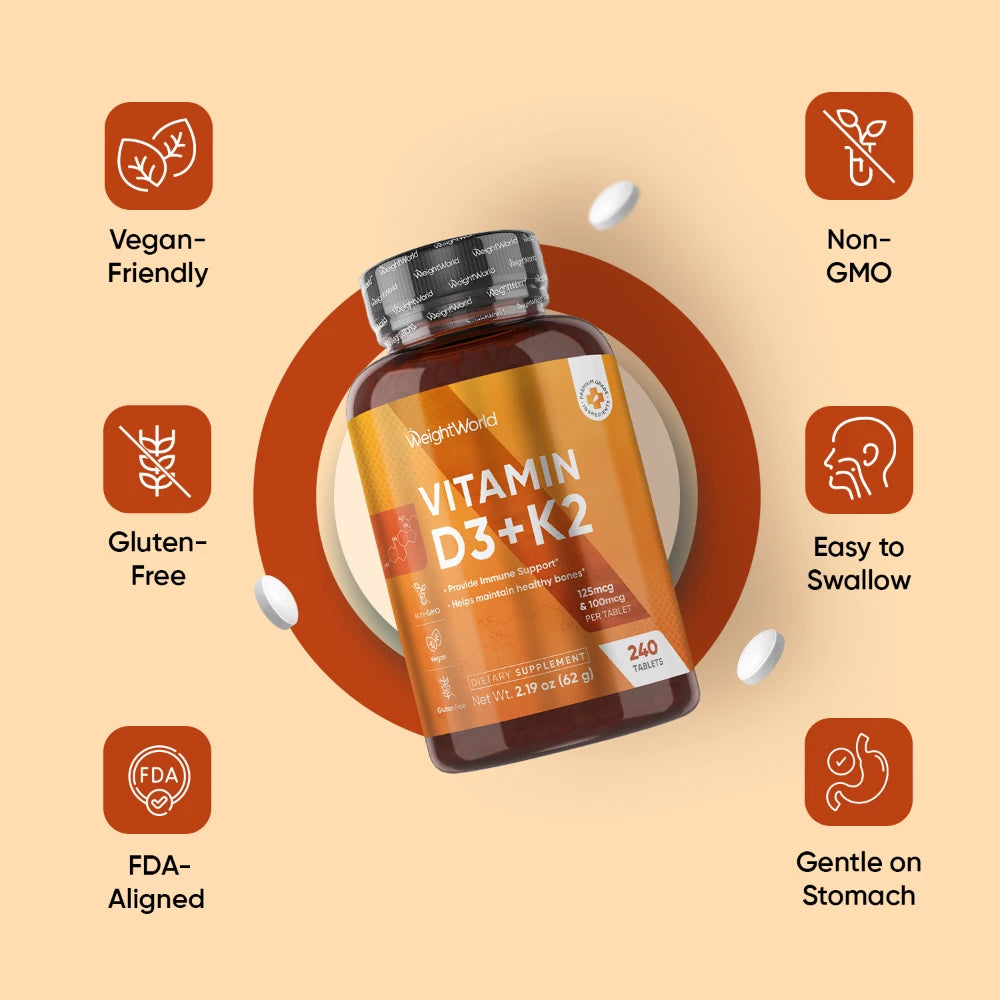Vitamin D3 + K2 Tablets