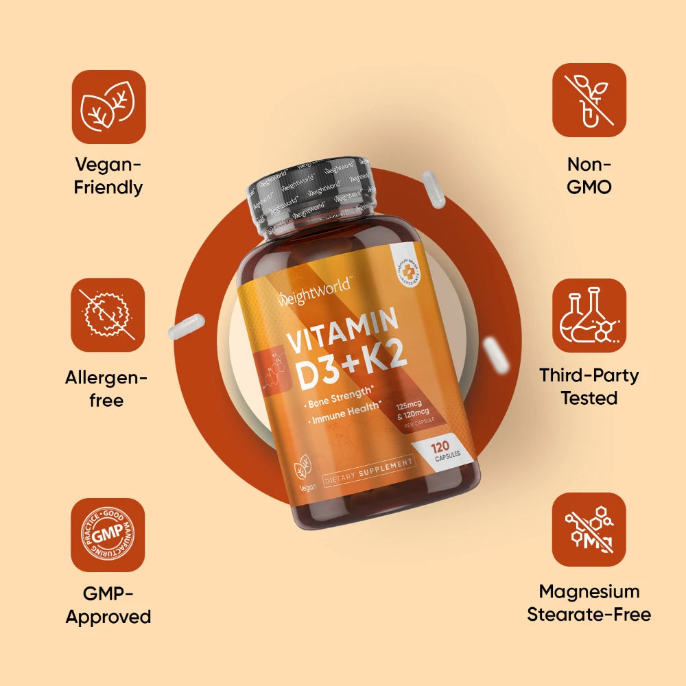 Vitamin D3 + K2 Capsules