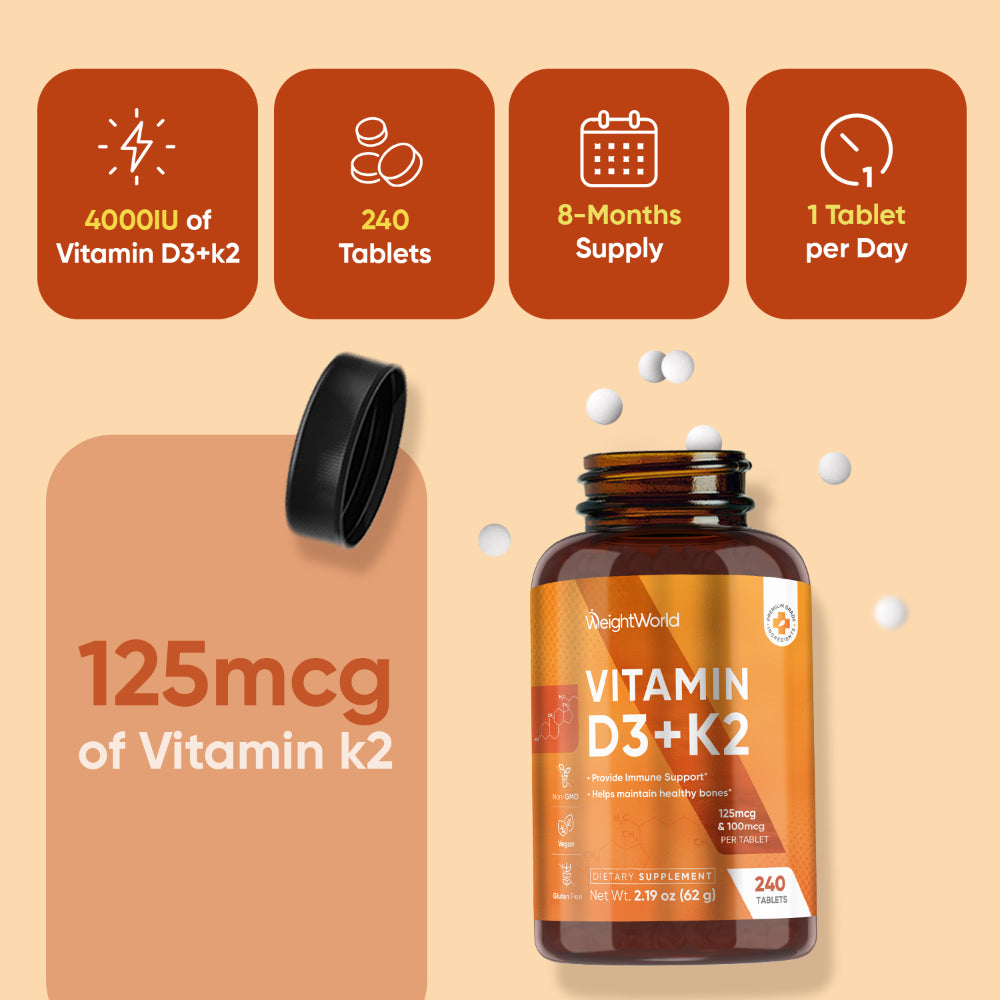 Vitamin D3 + K2 Tablets